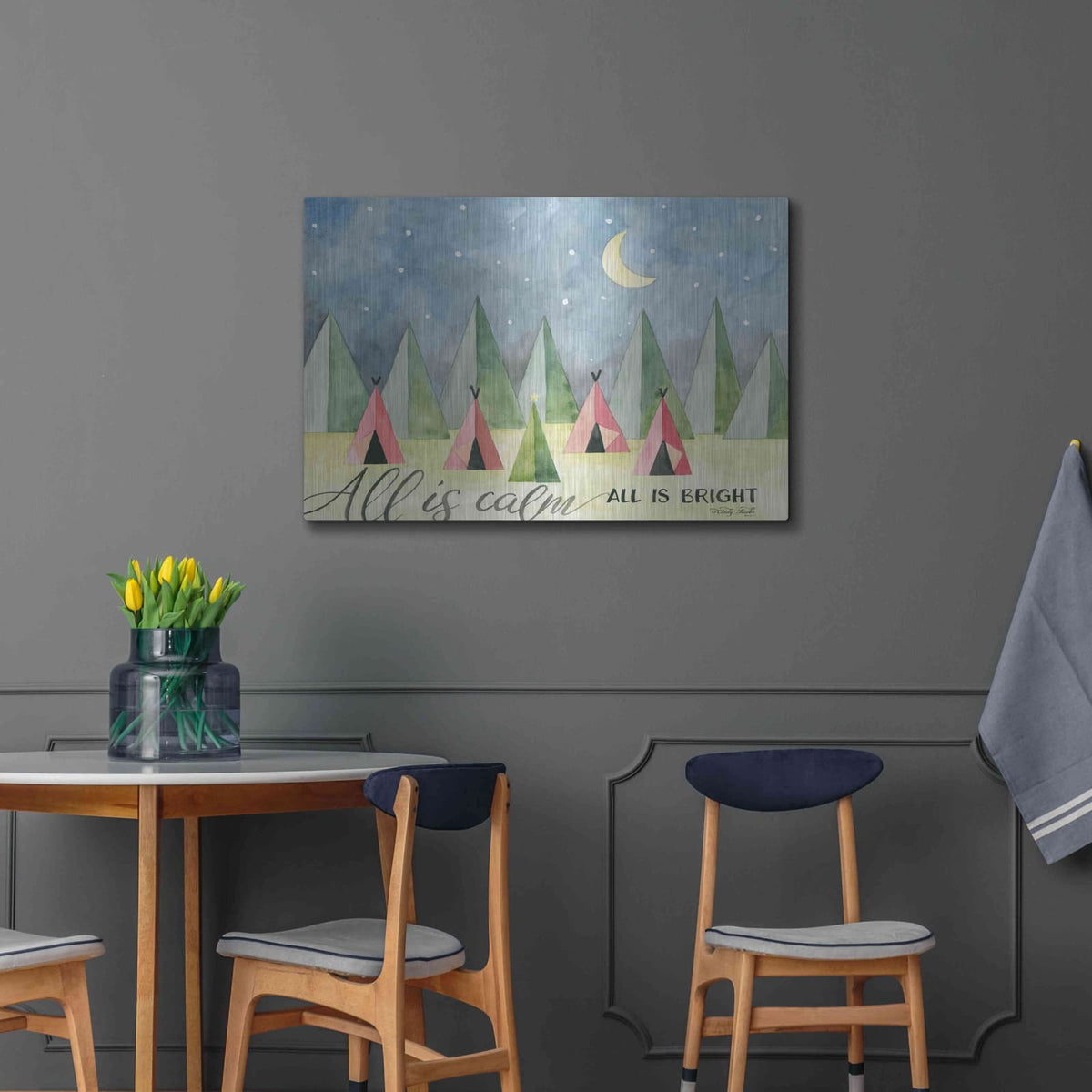 'All is Calm' by Cindy Jacobs – Metal Wall Art, 36x24 room view