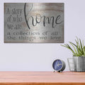 'Home - A Collection of All the Things We Love' by Cindy Jacobs – Metal Wall Art, 16x12 room view