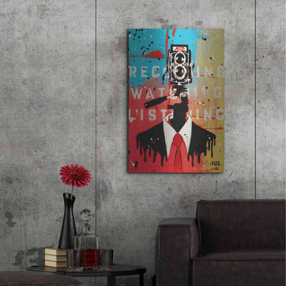 Luxe Metal Art 'NSA Camera Man' by AbcArtAttack, Metal Wall Art,24x36