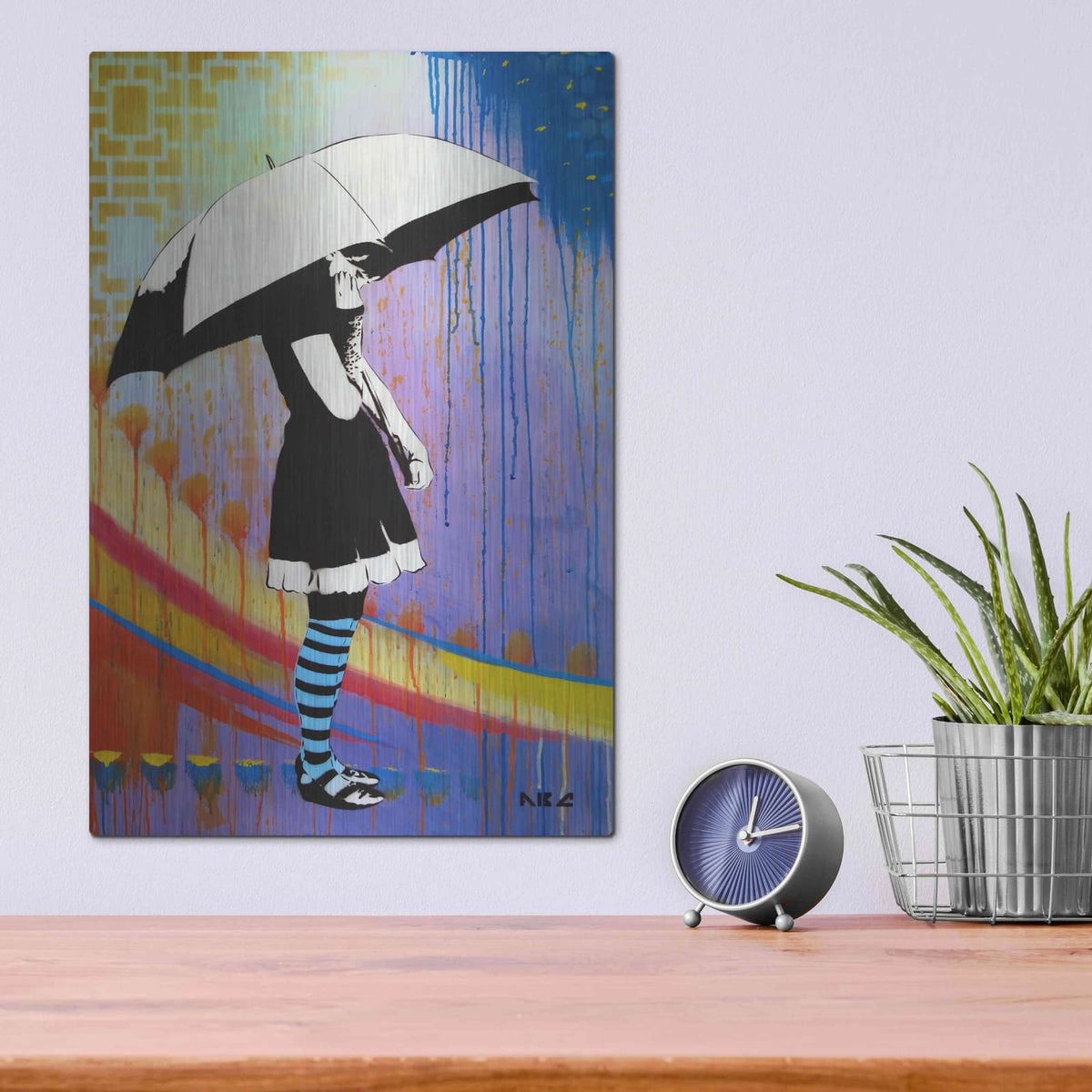 'Waiting for the Rain' by AbcArtAttack – Metal Wall Art, 12x16 room view
