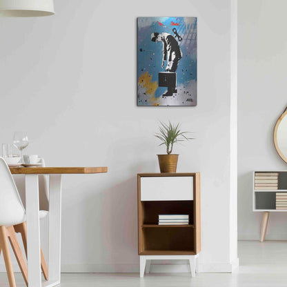 Luxe Metal Art 'Windup for the Wind Down' by AbcArtAttack, Metal Wall Art,16x24