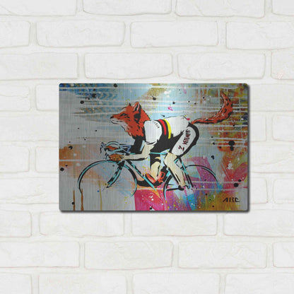 Luxe Metal Art 'Le Fox' by AbcArtAttack, Metal Wall Art,16x12
