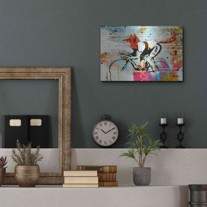 Luxe Metal Art 'Le Fox' by AbcArtAttack, Metal Wall Art,16x12