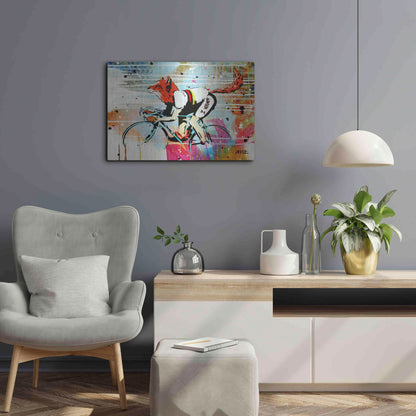 Luxe Metal Art 'Le Fox' by AbcArtAttack, Metal Wall Art,24x16