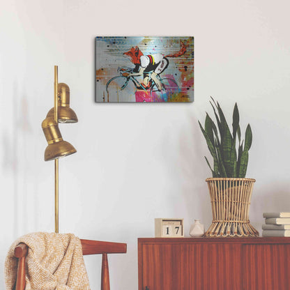 Luxe Metal Art 'Le Fox' by AbcArtAttack, Metal Wall Art,24x16