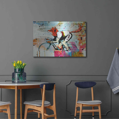 Luxe Metal Art 'Le Fox' by AbcArtAttack, Metal Wall Art,36x24