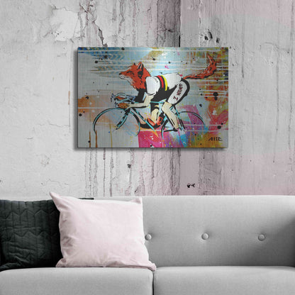 Luxe Metal Art 'Le Fox' by AbcArtAttack, Metal Wall Art,36x24