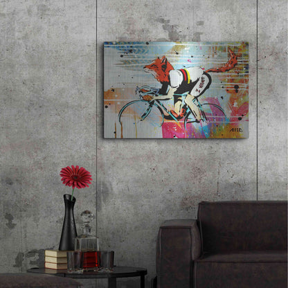 Luxe Metal Art 'Le Fox' by AbcArtAttack, Metal Wall Art,36x24