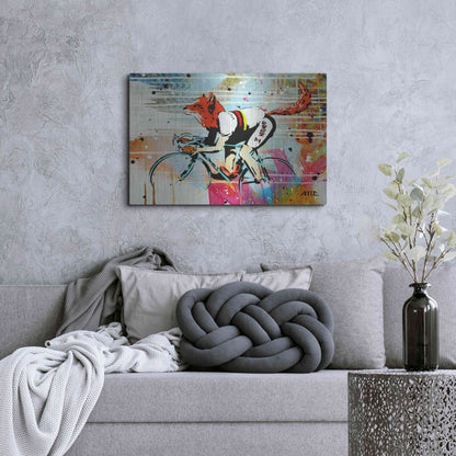Luxe Metal Art 'Le Fox' by AbcArtAttack, Metal Wall Art,36x24