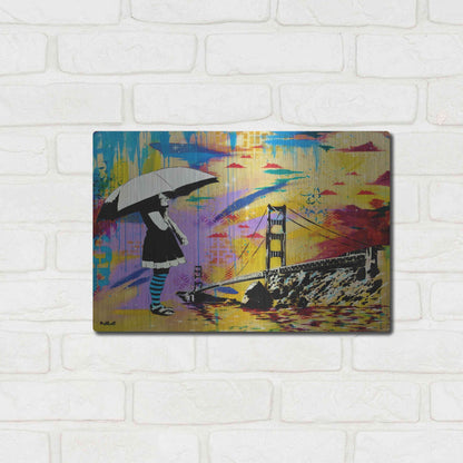 Luxe Metal Art 'Shelter at Bay' by AbcArtAttack, Metal Wall Art,16x12