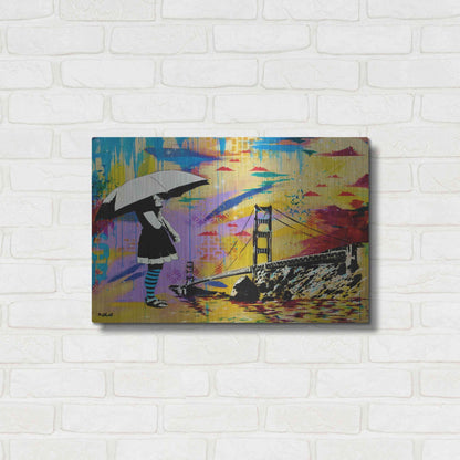 Luxe Metal Art 'Shelter at Bay' by AbcArtAttack, Metal Wall Art,24x16