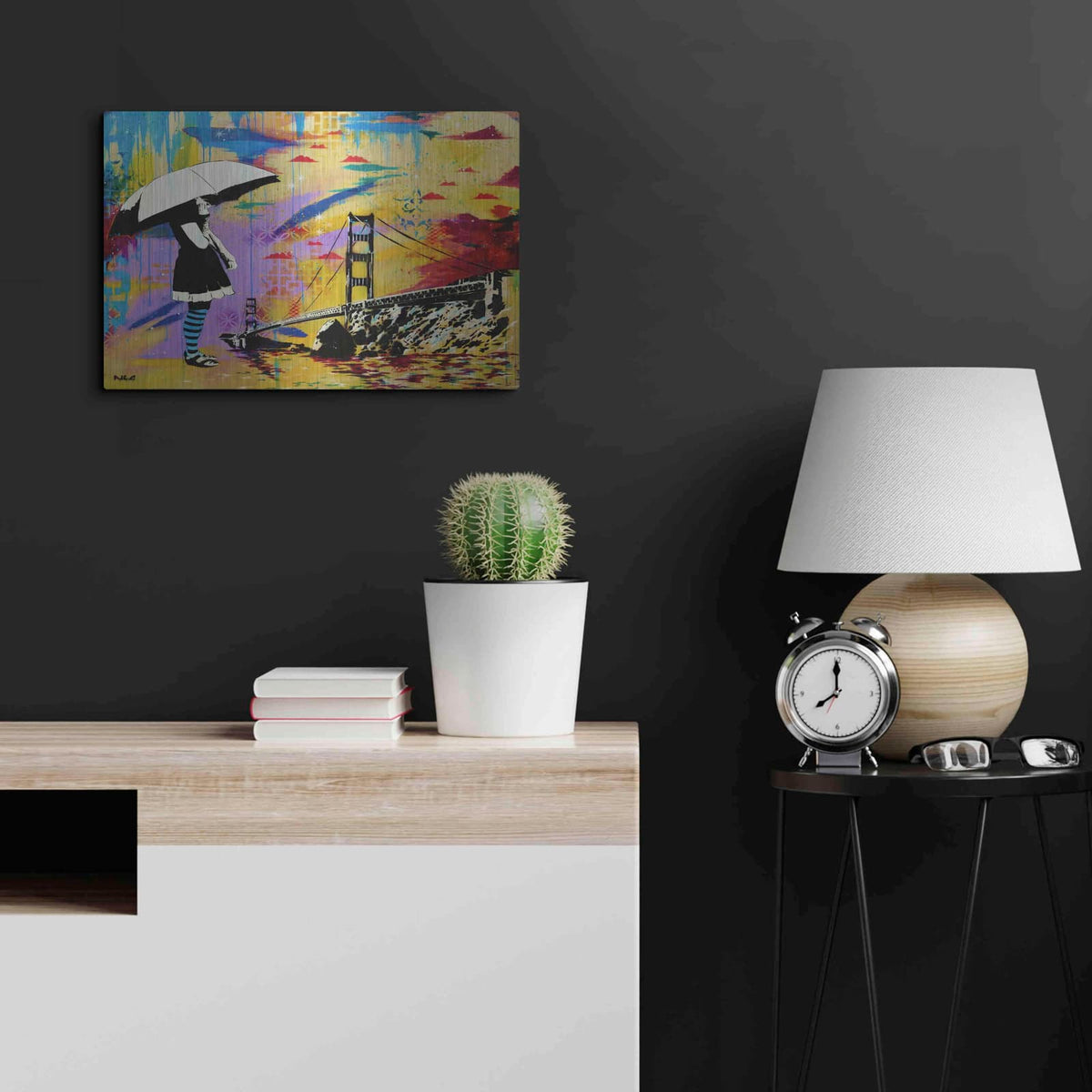'Shelter at Bay' by AbcArtAttack – Metal Wall Art, 24x16 room view