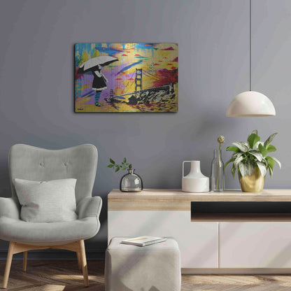 Luxe Metal Art 'Shelter at Bay' by AbcArtAttack, Metal Wall Art,24x16