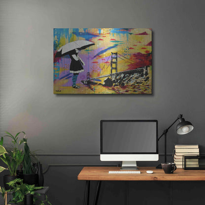 Luxe Metal Art 'Shelter at Bay' by AbcArtAttack, Metal Wall Art,36x24