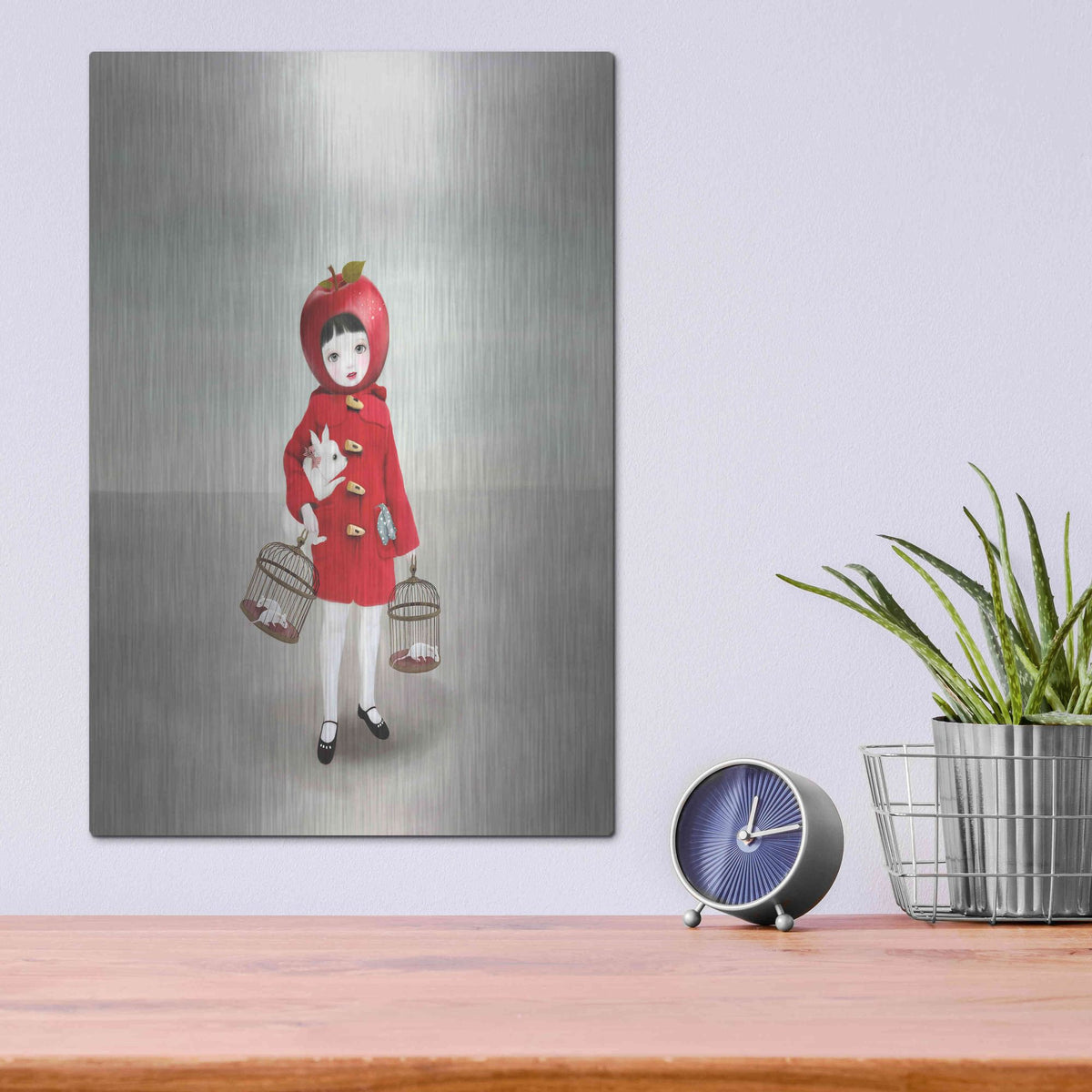 Luxe Metal Art 'Ruby' by Art & Ghosts, Metal Wall Art,12x16