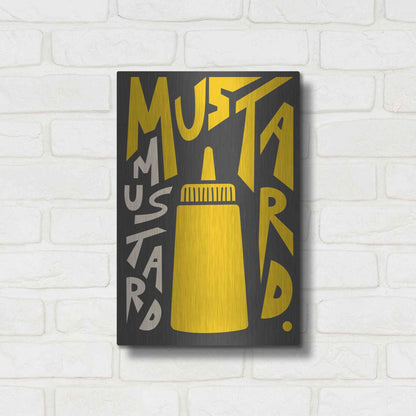 Luxe Metal Art 'Kitchen Mustard' by Ayse, Metal Wall Art,12x16