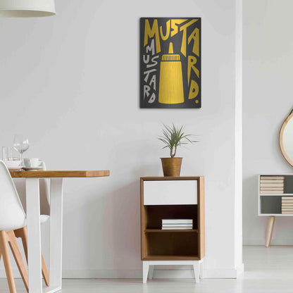 Luxe Metal Art 'Kitchen Mustard' by Ayse, Metal Wall Art,16x24