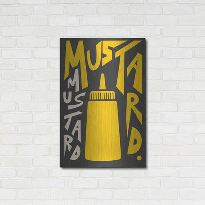 Luxe Metal Art 'Kitchen Mustard' by Ayse, Metal Wall Art,24x36