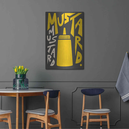 Luxe Metal Art 'Kitchen Mustard' by Ayse, Metal Wall Art,24x36