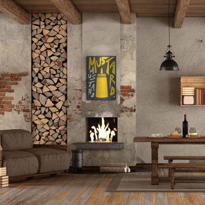 Luxe Metal Art 'Kitchen Mustard' by Ayse, Metal Wall Art,24x36