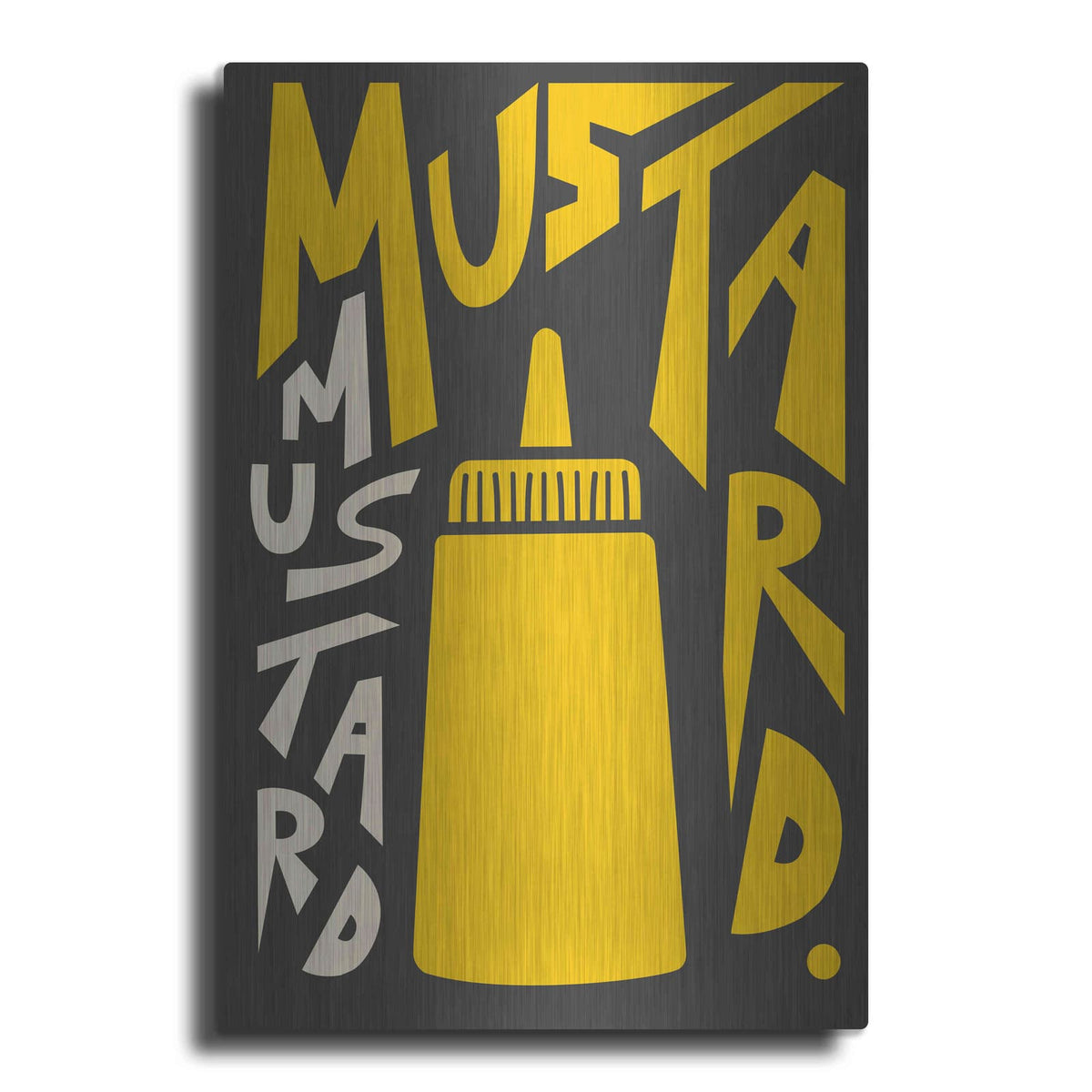 'Kitchen Mustard' by Ayse – Metal Wall Art