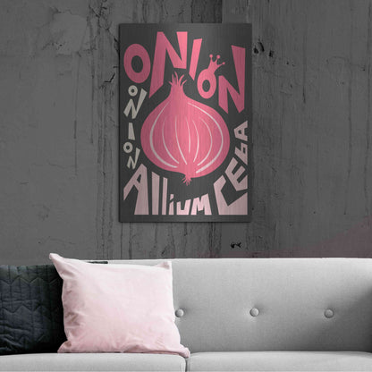 Luxe Metal Art 'Kitchen Onion' by Ayse, Metal Wall Art,24x36