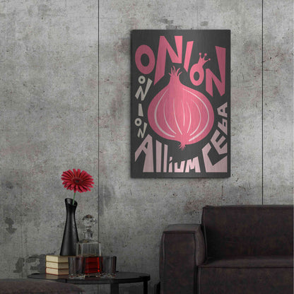 Luxe Metal Art 'Kitchen Onion' by Ayse, Metal Wall Art,24x36