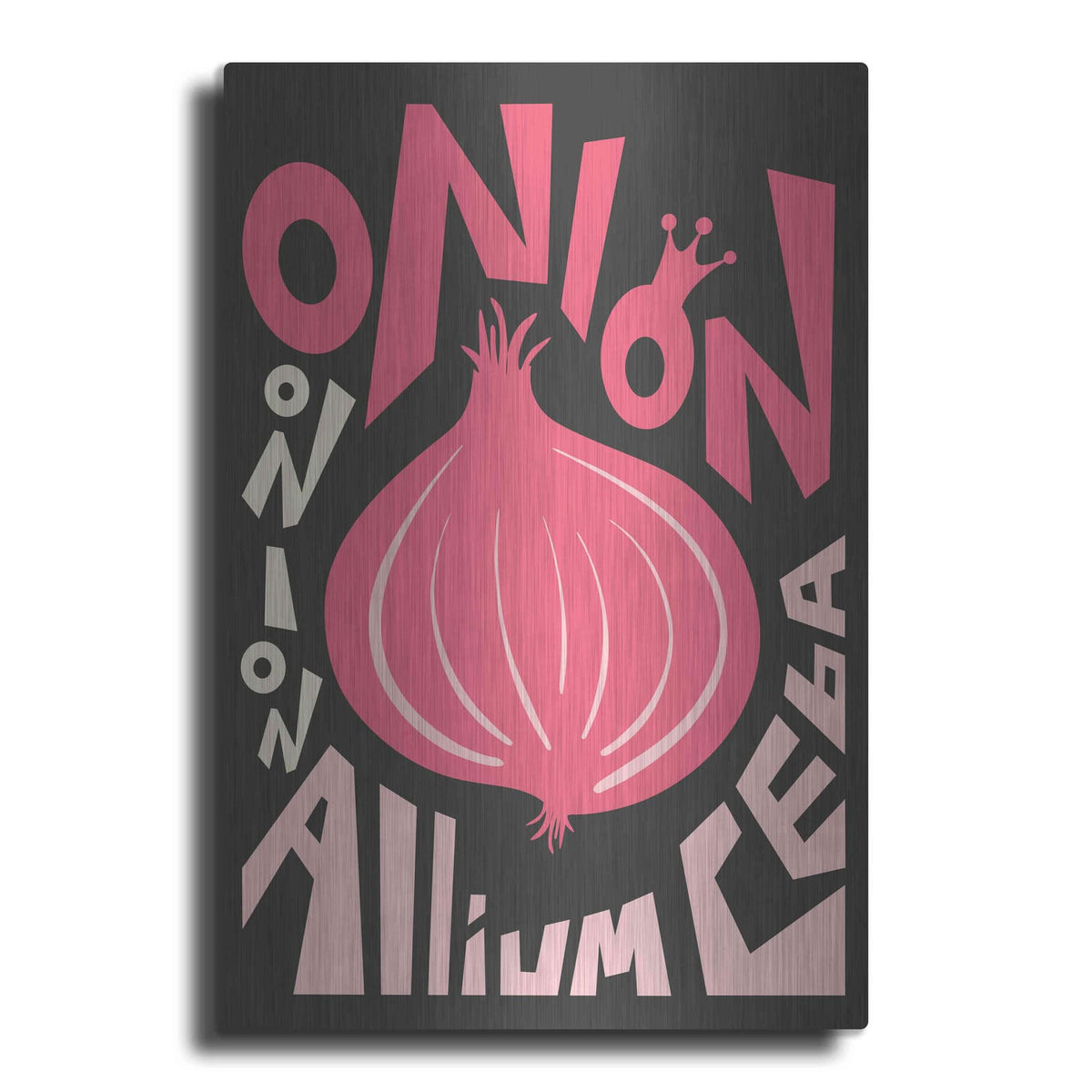 'Kitchen Onion' by Ayse – Metal Wall Art