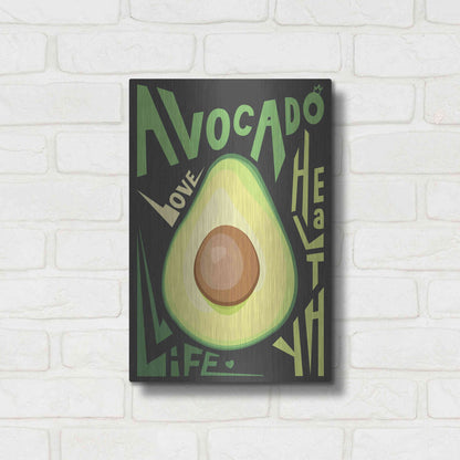 Luxe Metal Art 'Kitchen Avocado' by Ayse, Metal Wall Art,12x16
