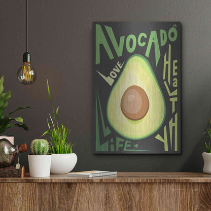 Luxe Metal Art 'Kitchen Avocado' by Ayse, Metal Wall Art,12x16