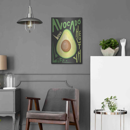 Luxe Metal Art 'Kitchen Avocado' by Ayse, Metal Wall Art,16x24