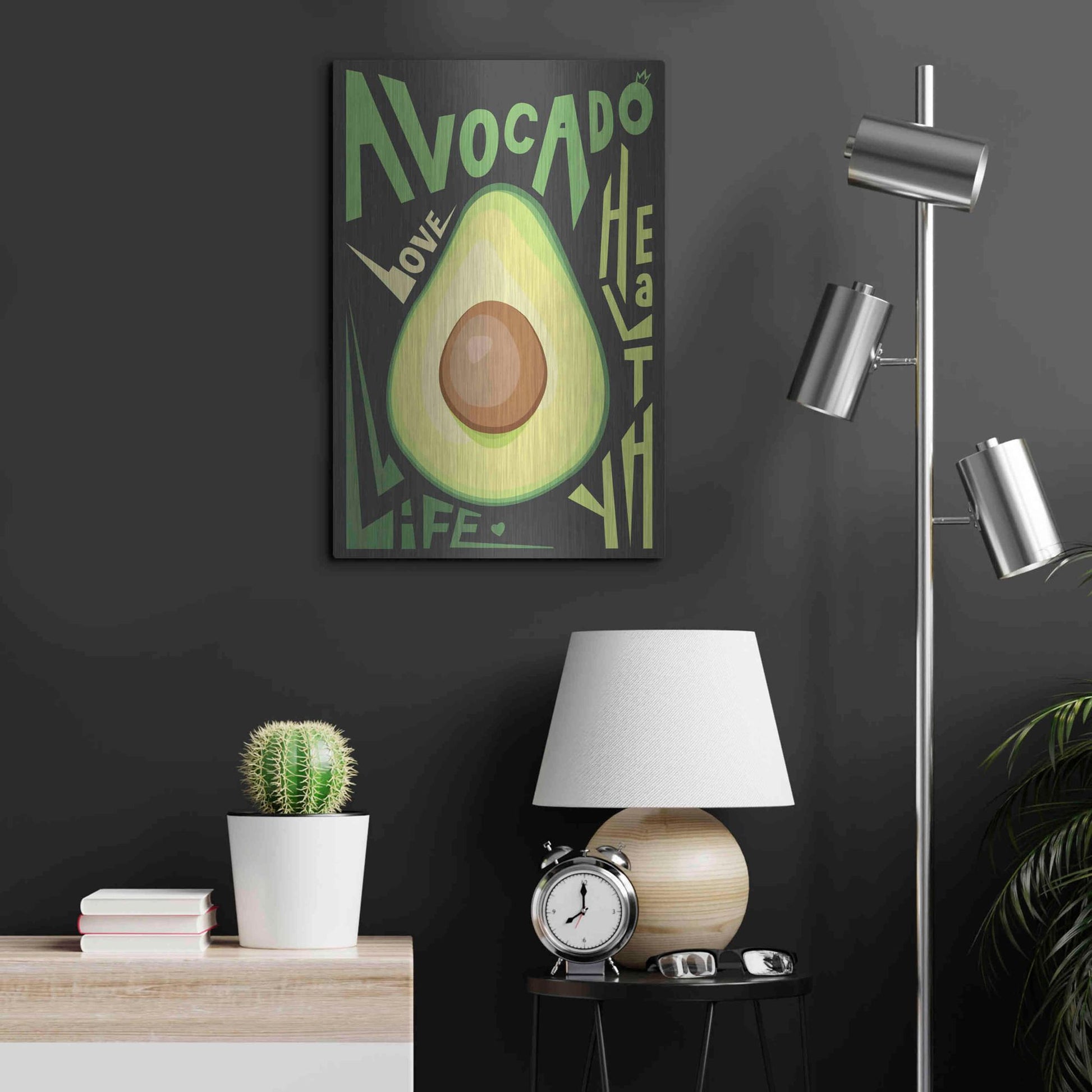 Luxe Metal Art 'Kitchen Avocado' by Ayse, Metal Wall Art,16x24