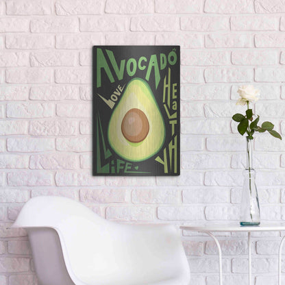Luxe Metal Art 'Kitchen Avocado' by Ayse, Metal Wall Art,16x24