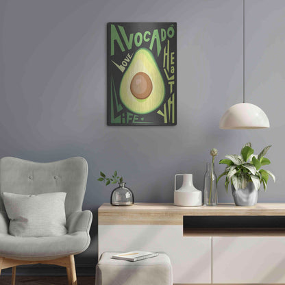 Luxe Metal Art 'Kitchen Avocado' by Ayse, Metal Wall Art,16x24