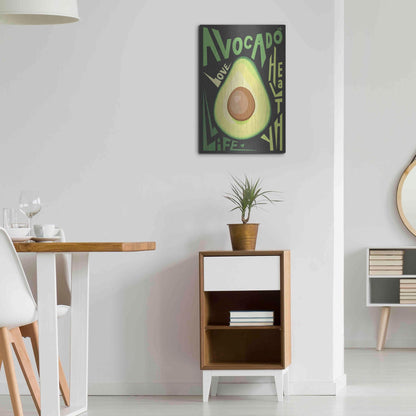 Luxe Metal Art 'Kitchen Avocado' by Ayse, Metal Wall Art,16x24