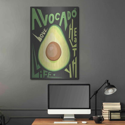 Luxe Metal Art 'Kitchen Avocado' by Ayse, Metal Wall Art,24x36
