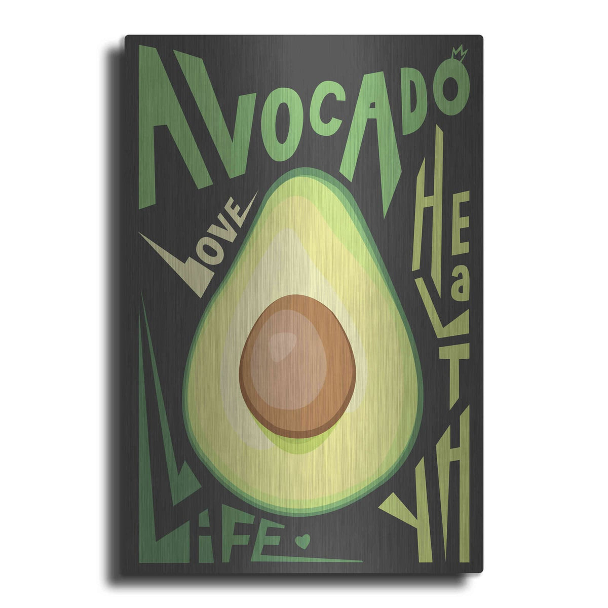 'Kitchen Avocado' by Ayse – Metal Wall Art