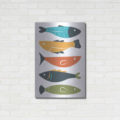 Luxe Metal Art 'Playful Fish' by Ayse, Metal Wall Art,24x36