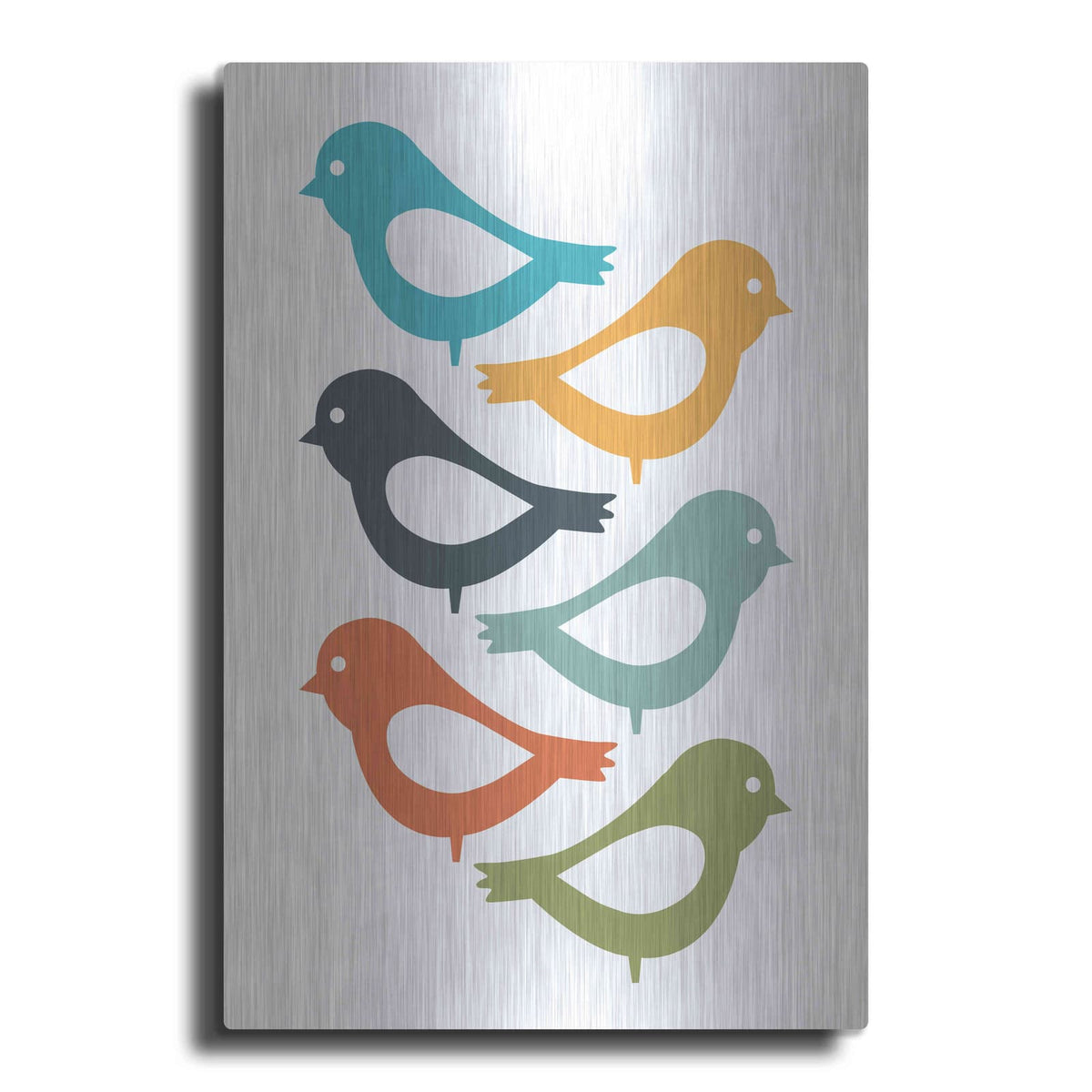 'Playful Birds' by Ayse – Metal Wall Art