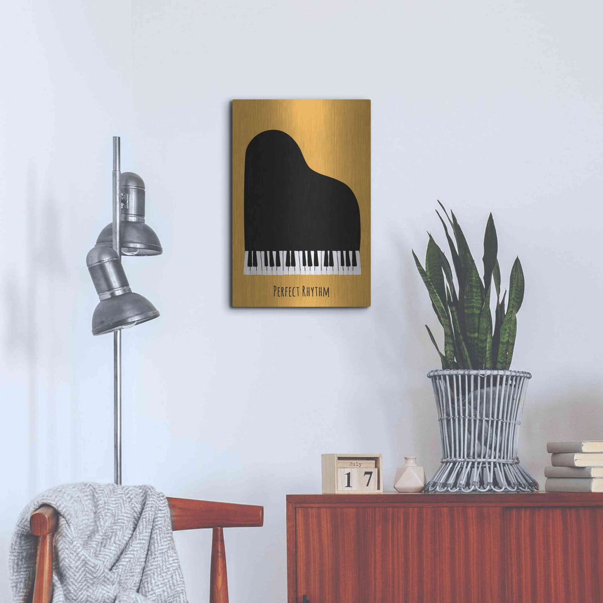 'Piano' by Ayse – Metal Wall Art, 16x24 room view