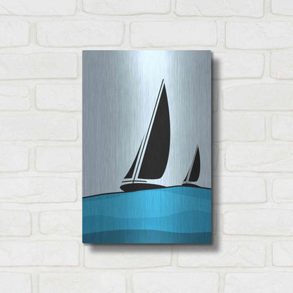 Luxe Metal Art 'Sailing' by Ayse, Metal Wall Art,12x16