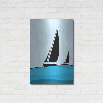 Luxe Metal Art 'Sailing' by Ayse, Metal Wall Art,24x36