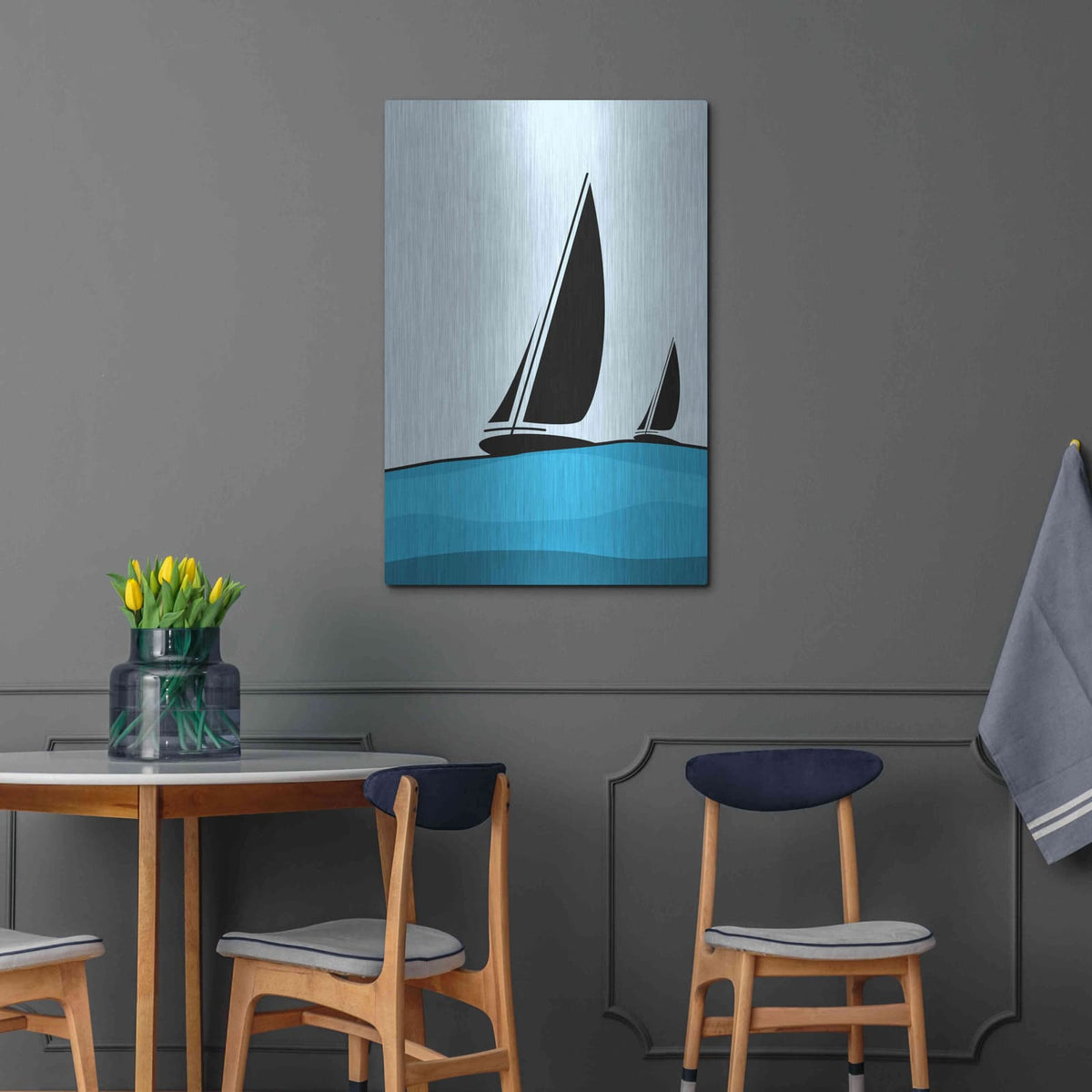 'Sailing' by Ayse – Metal Wall Art, 24x36 room view