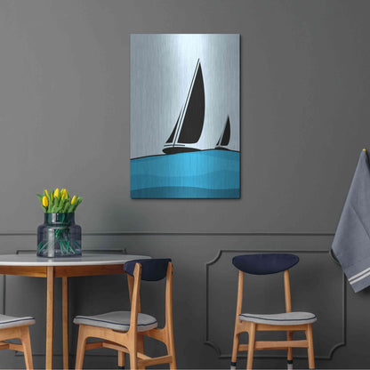 Luxe Metal Art 'Sailing' by Ayse, Metal Wall Art,24x36
