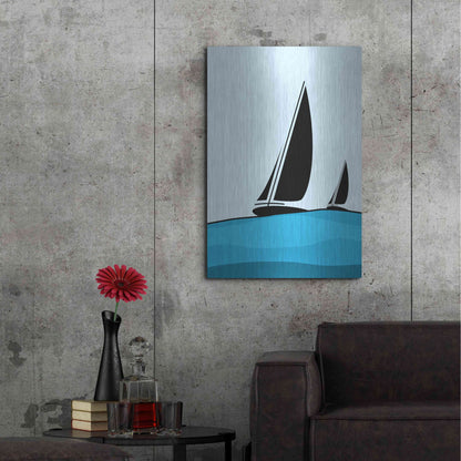 Luxe Metal Art 'Sailing' by Ayse, Metal Wall Art,24x36
