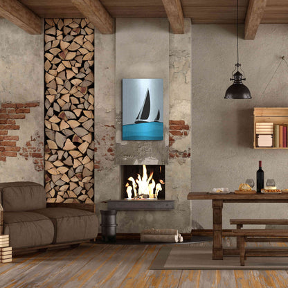 Luxe Metal Art 'Sailing' by Ayse, Metal Wall Art,24x36