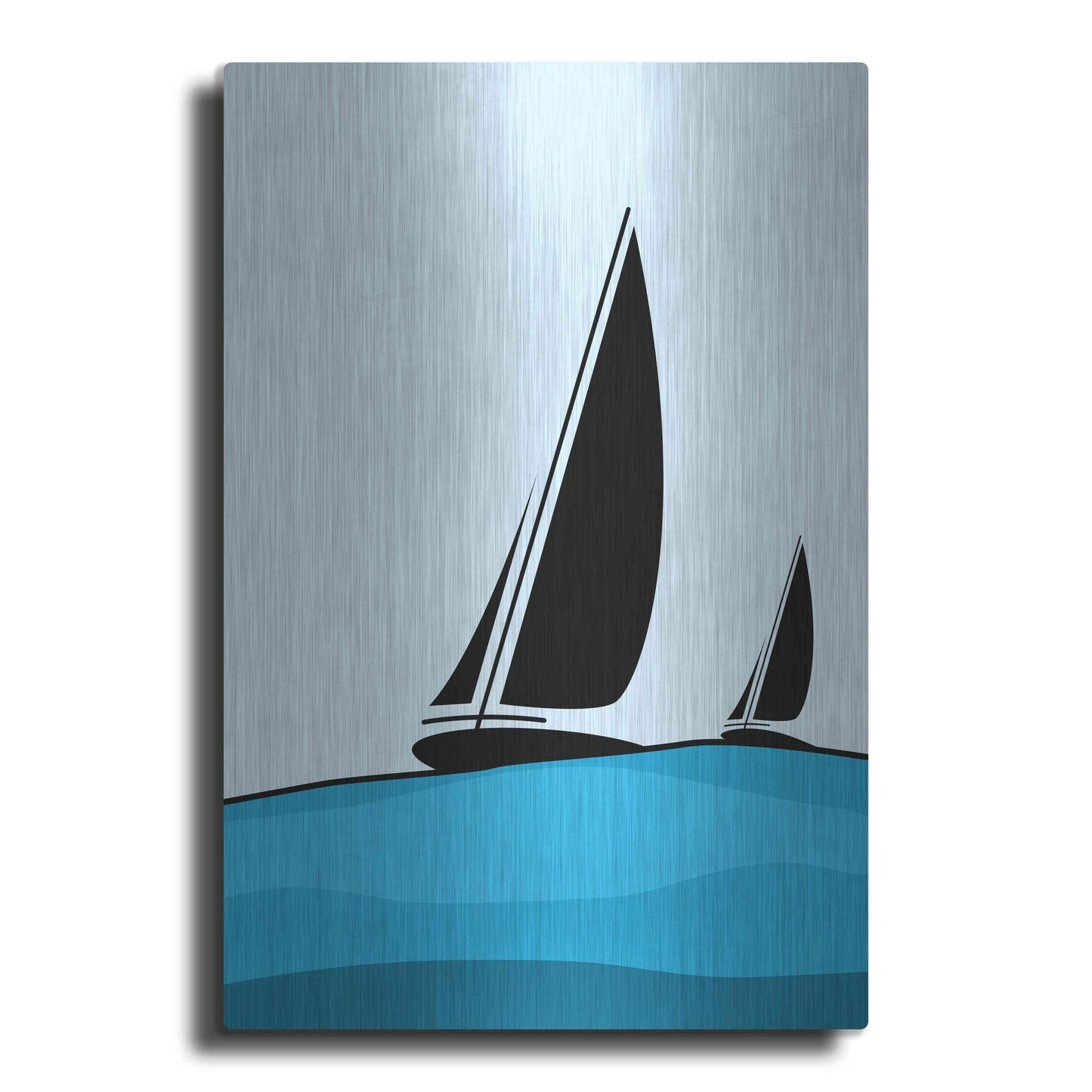 Luxe Metal Art 'Sailing' by Ayse, Metal Wall Art