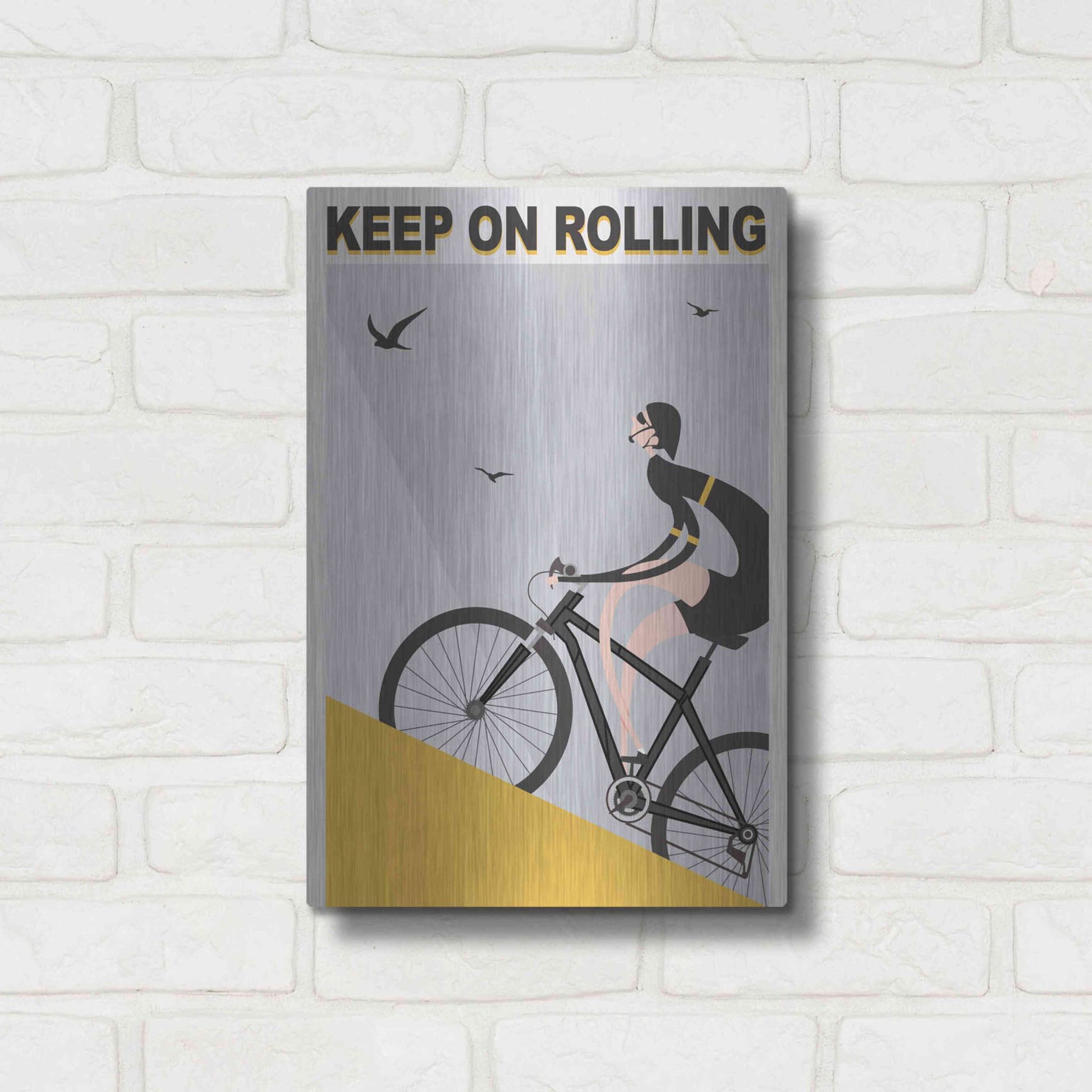 Luxe Metal Art 'Keel On Rolling' by Ayse, Metal Wall Art,12x16