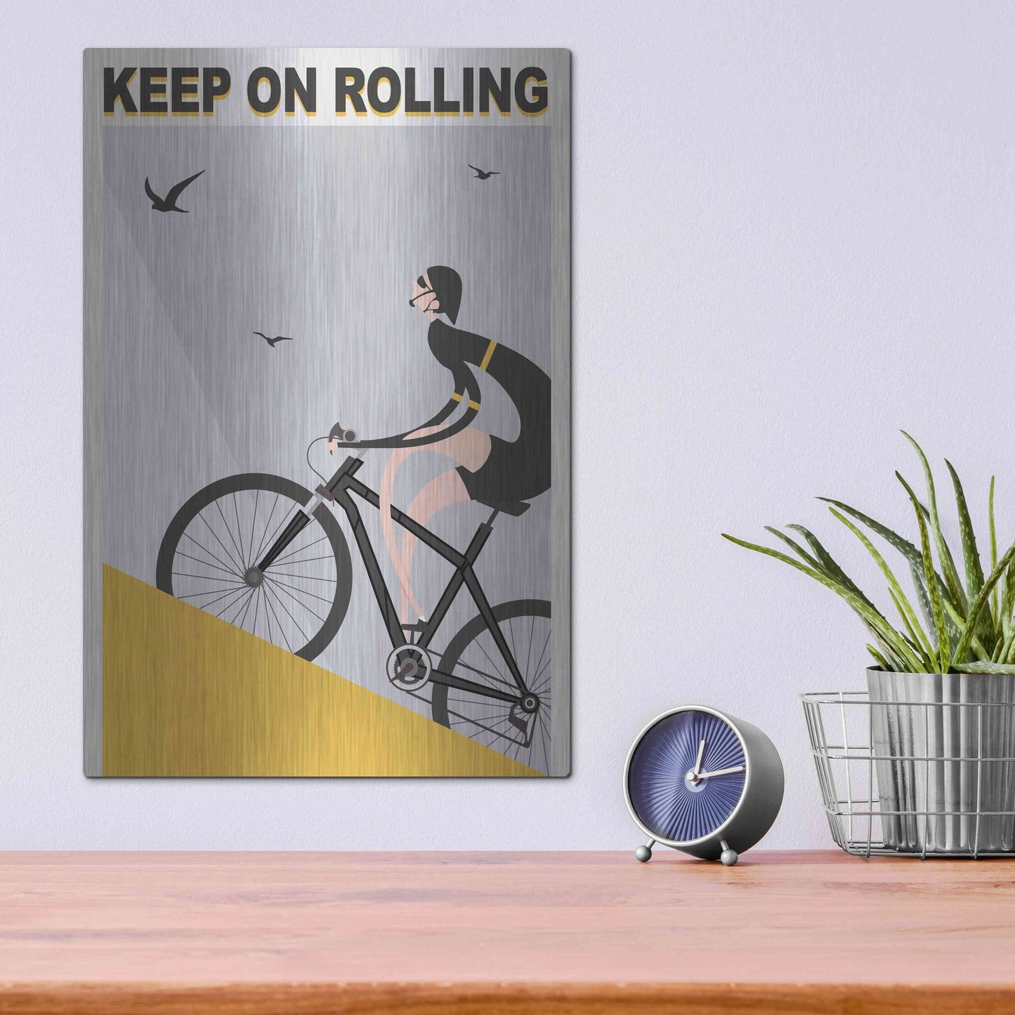 Luxe Metal Art 'Keel On Rolling' by Ayse, Metal Wall Art,12x16