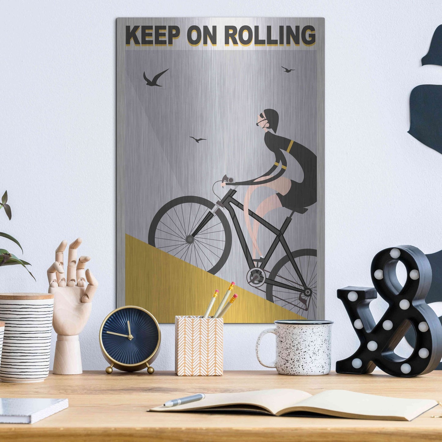 Luxe Metal Art 'Keel On Rolling' by Ayse, Metal Wall Art,12x16